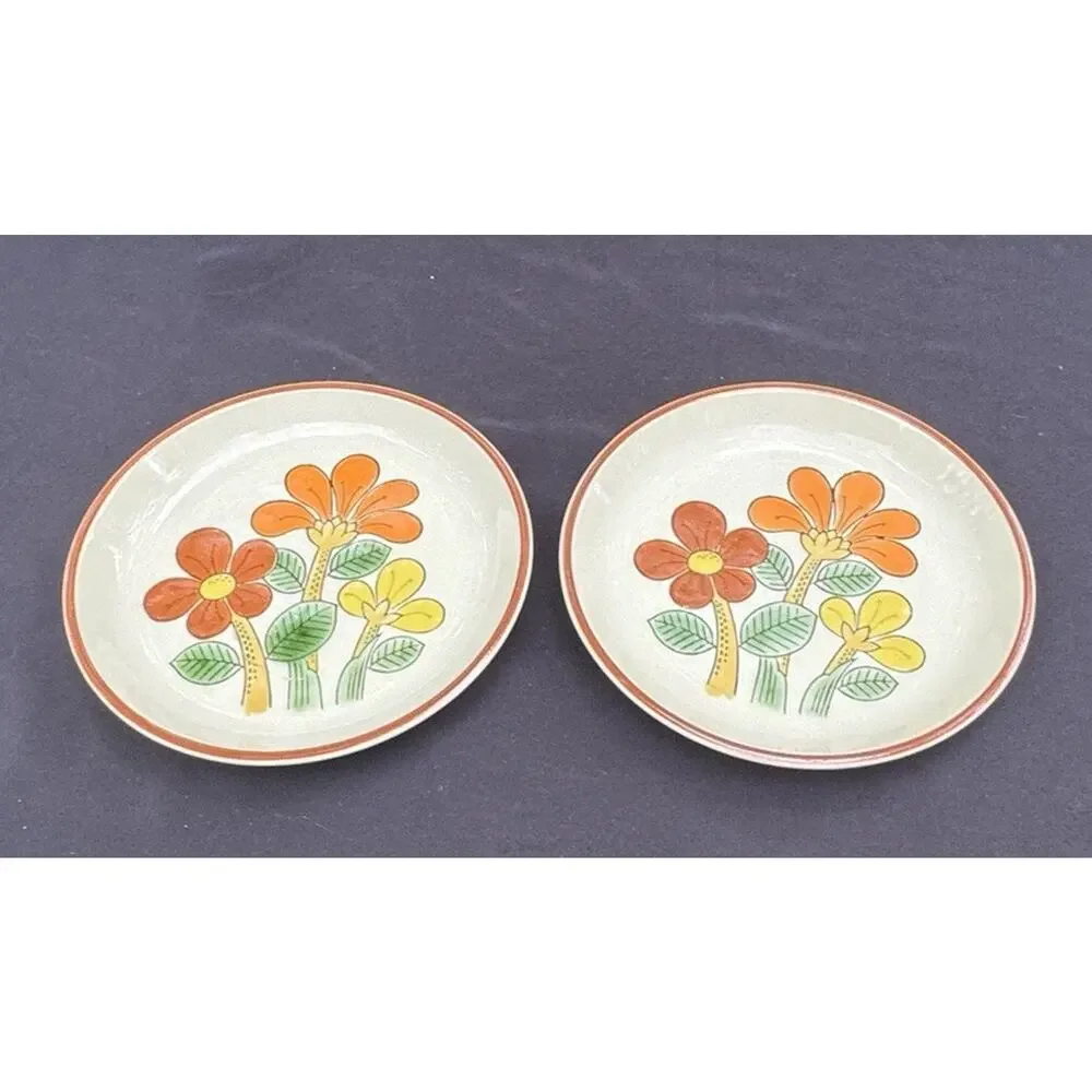 Norleans Stoneware Indian Summer Set of 2 Salad or Bread Plates 7.5